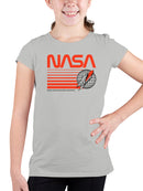 Officially Licensed Nasa Retro Rocket Emblem Youth's T-shirt