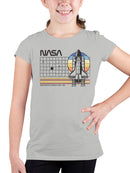 Officially Licensed Nasa Vintage Space Shuttle Tribute Youth's T-shirt