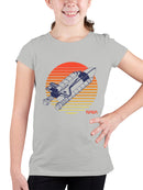 Officially Licensed Nasa Shuttle Retro Sunset Design Youth's T-shirt
