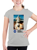 Officially Licensed Nasa Saturn V Rocket Launch Art Youth's T-shirt