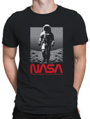 Officially Licensed Nasa Astronaut Moonwalk Design Men's T-shirt