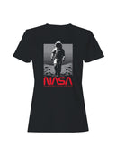 Officially Licensed Nasa Astronaut Moonwalk Design Women's T-shirt