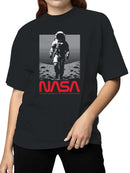 Officially Licensed Nasa Astronaut Moonwalk Design Women's T-shirt