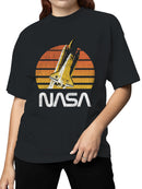Officially Licensed Nasa Space Shuttle Retro Graphic Women's T-shirt