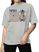 Officially Licensed Nasa Vintage Space Shuttle Tribute Women's T-shirt