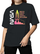 Officially Licensed Nasa Vintage Space Shuttle Launch Women's T-shirt
