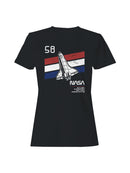 Officially Licensed Nasa Space Shuttle Vintage 58 Design Women's T-shirt