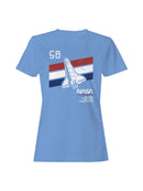 Officially Licensed Nasa Space Shuttle Vintage 58 Design Women's T-shirt
