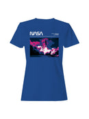 Officially Licensed Nasa Space Shuttle Neon Launch Women's T-shirt