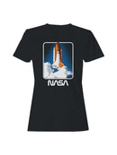 Officially Licensed Nasa Space Shuttle Launch Art Women's T-shirt