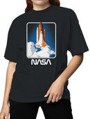 Officially Licensed Nasa Space Shuttle Launch Art Women's T-shirt