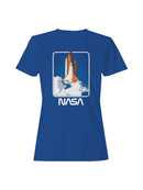Officially Licensed Nasa Space Shuttle Launch Art Women's T-shirt