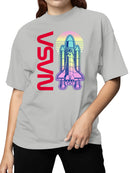 Officially Licensed Nasa Retro Space Shuttle Graphic Women's T-shirt