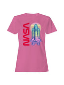 Officially Licensed Nasa Retro Space Shuttle Graphic Women's T-shirt