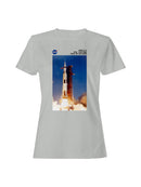 Officially Licensed Nasa Saturn V Rocket Launch Women's T-shirt