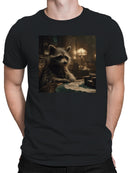 Poker Night Raccoon Gambler Men's T-shirt