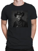 Wild West Cougar Cowboy Art Men's T-shirt