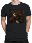Victorian Cat Pianist Portrait Men's T-shirt