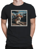 Fiesta Canine in Sombrero Men's T-shirt