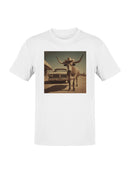 Cowboy Bull in Western Town Men's T-shirt