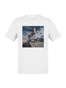 Skateboarding Goat Adventure Scene Men's T-shirt