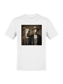 Goats in Classic Farmer Scene Men's T-shirt