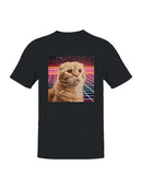 Retro Futuristic Cat Vibes Men's T-shirt