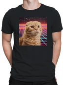 Retro Futuristic Cat Vibes Men's T-shirt