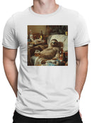 Sloth Relaxing Amidst Beer Chaos Men's T-shirt