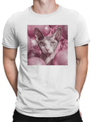 Sphynx Cat with Pink Glitter Spheres Men's T-shirt