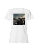Road Trip with a Wolf Companion Women's T-shirt