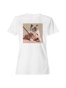 Feline Golf Enthusiast in Pink Women's T-shirt