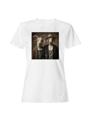 Goats in Classic Farmer Scene Women's T-shirt