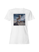 Skateboarding Goat Adventure Scene Women's T-shirt