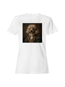 Aristocratic Poodle Portrait Art Women's T-shirt