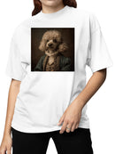 Aristocratic Poodle Portrait Art Women's T-shirt