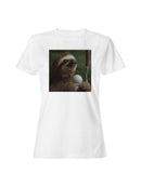 Sloth Golfing Fun Illustration Women's T-shirt