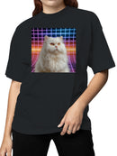 Retro Futuristic Cat Art Women's T-shirt