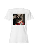 Vibrant Cat in Embroidered Attire Women's T-shirt