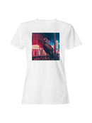 Vulture in Neon Cityscape Women's T-shirt