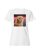 Retro Futuristic Cat Vibes Women's T-shirt