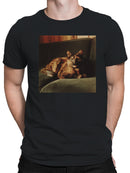 Tortie Cat on Velvet Sofa Men's T-shirt