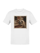 Vintage Raccoon with Drink Men's T-shirt