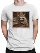 Vintage Raccoon with Drink Men's T-shirt