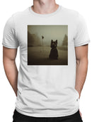 Golf Course Dog in Morning Mist Men's T-shirt