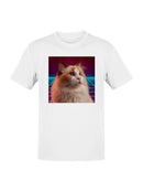 Retro Neon Cat Portrait Men's T-shirt