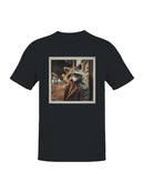 Streetwise Raccoon in Leather Men's T-shirt