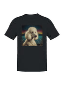 Retro Futuristic Poodle Portrait Men's T-shirt