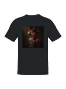 Regal Parrot in Pirate Attire Men's T-shirt