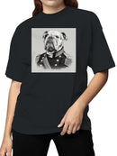 Noble Bulldog Officer Portrait Women's T-shirt